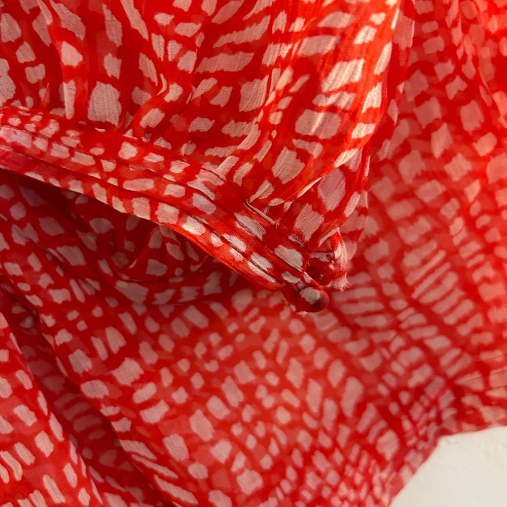 Joie Silk Covered Button Patterned Top - image 6